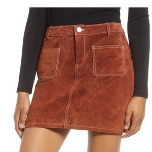 BLANK NYC Denim High Rise Mini A-Line Skirt